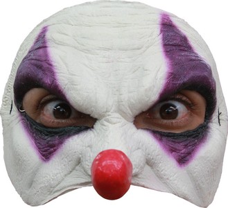 Demi masque clown violet homme