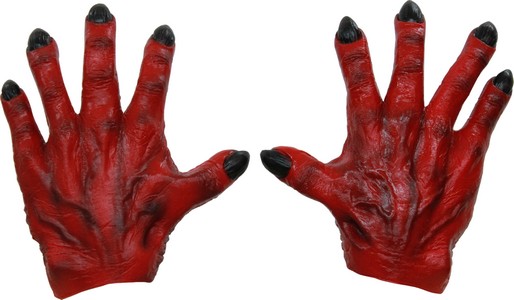 Main de monstre rouge homme