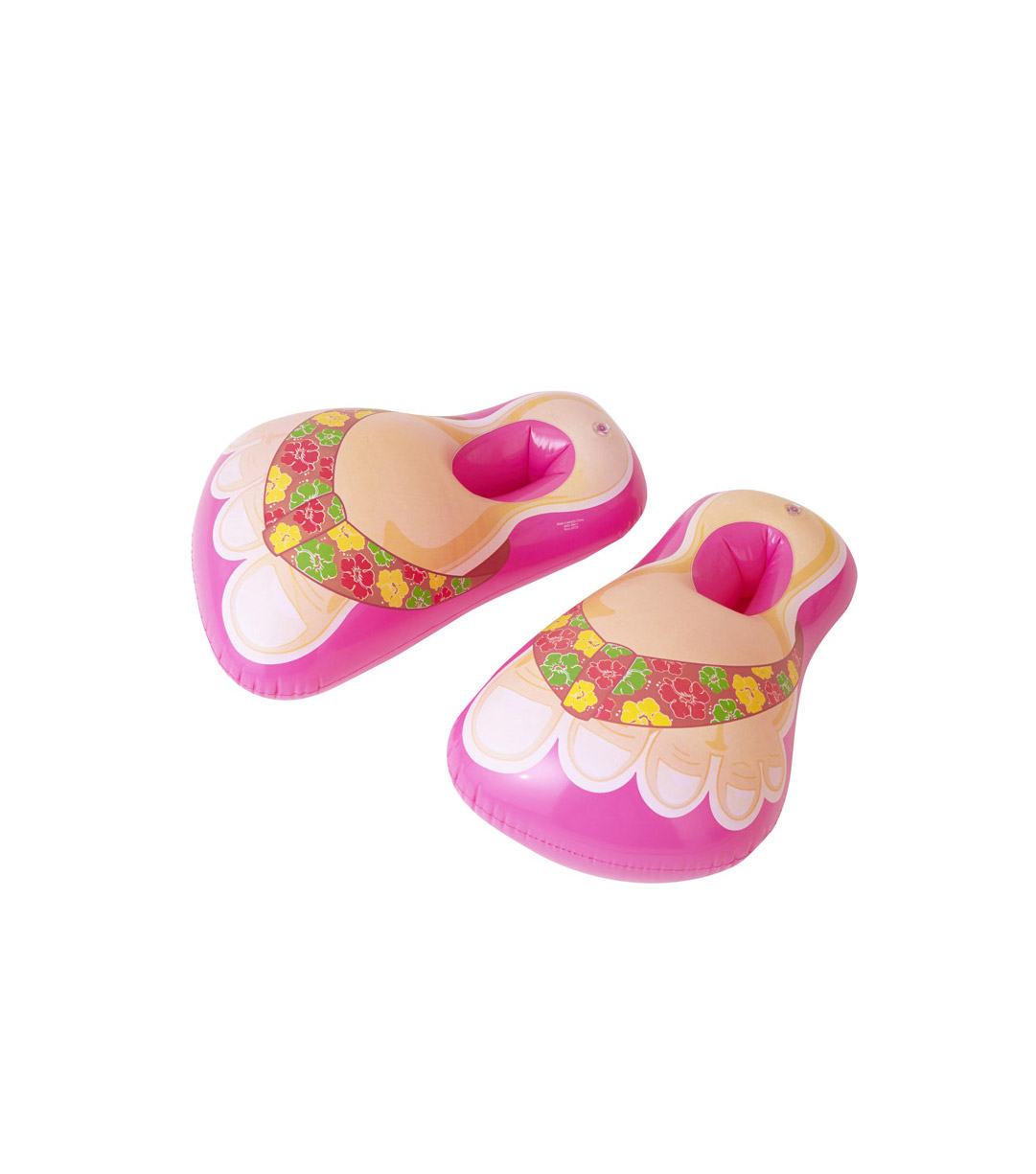 Tongs gonflables roses adulte