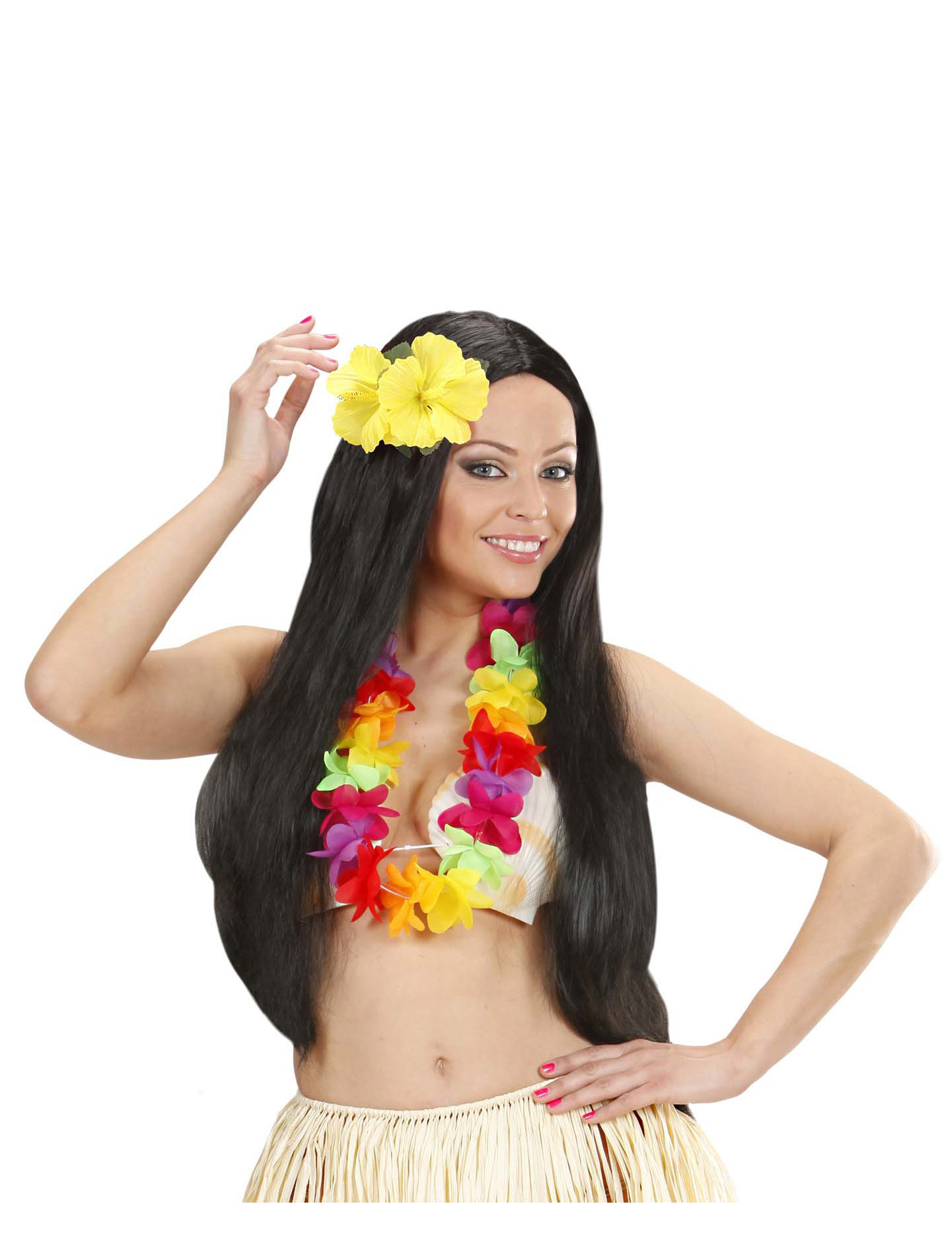 Barrette fleur jaune