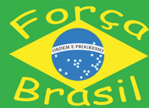 Drapeau supporter Força Brasil 70 x 90 cm