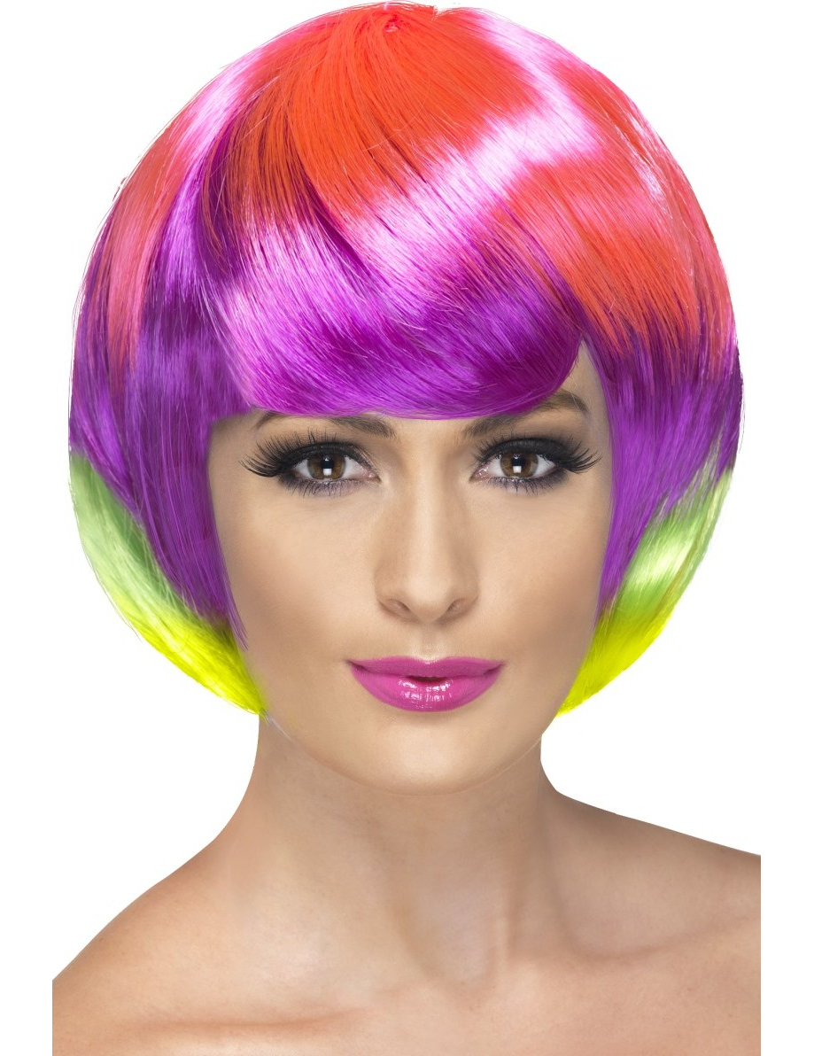 Perruque cabaret multicolore femme