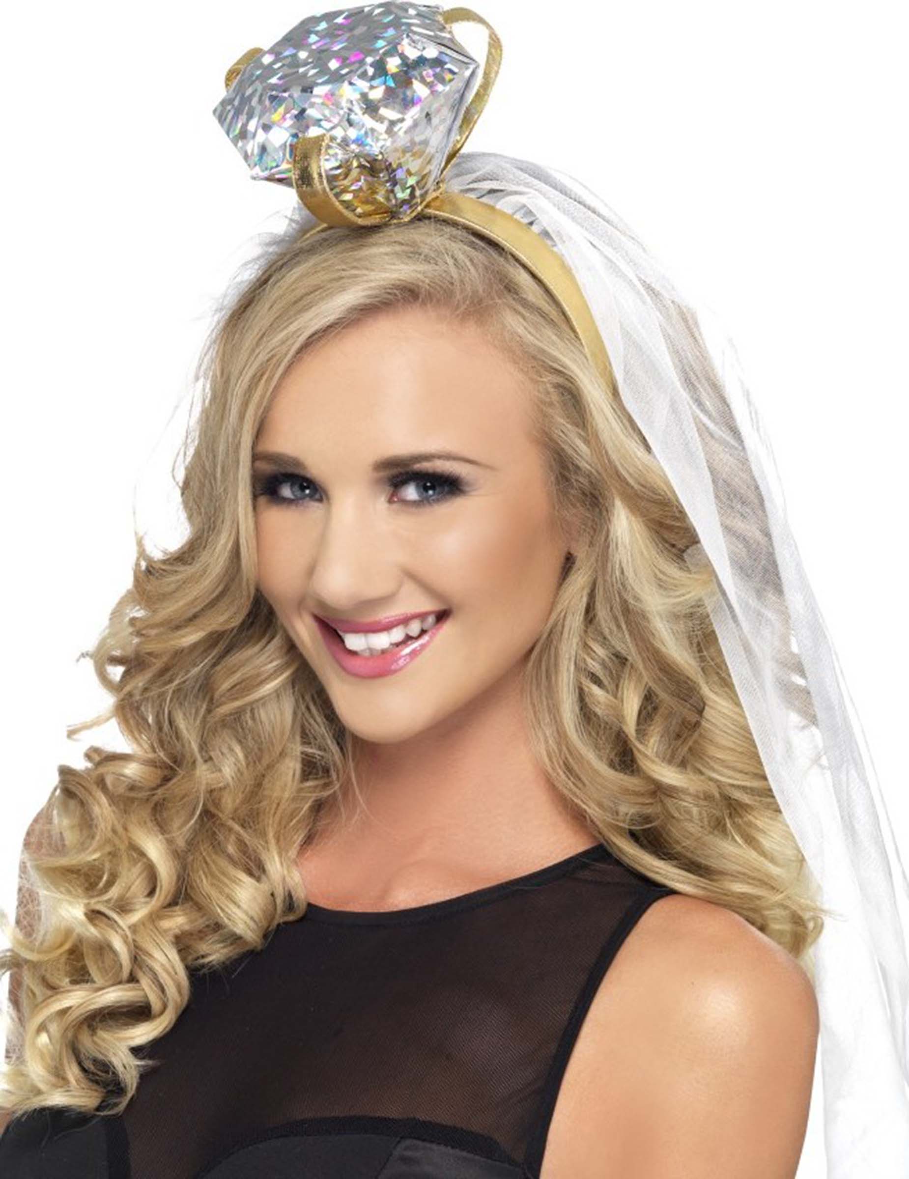 Serre-tête bague de fiançailles mariée adulte