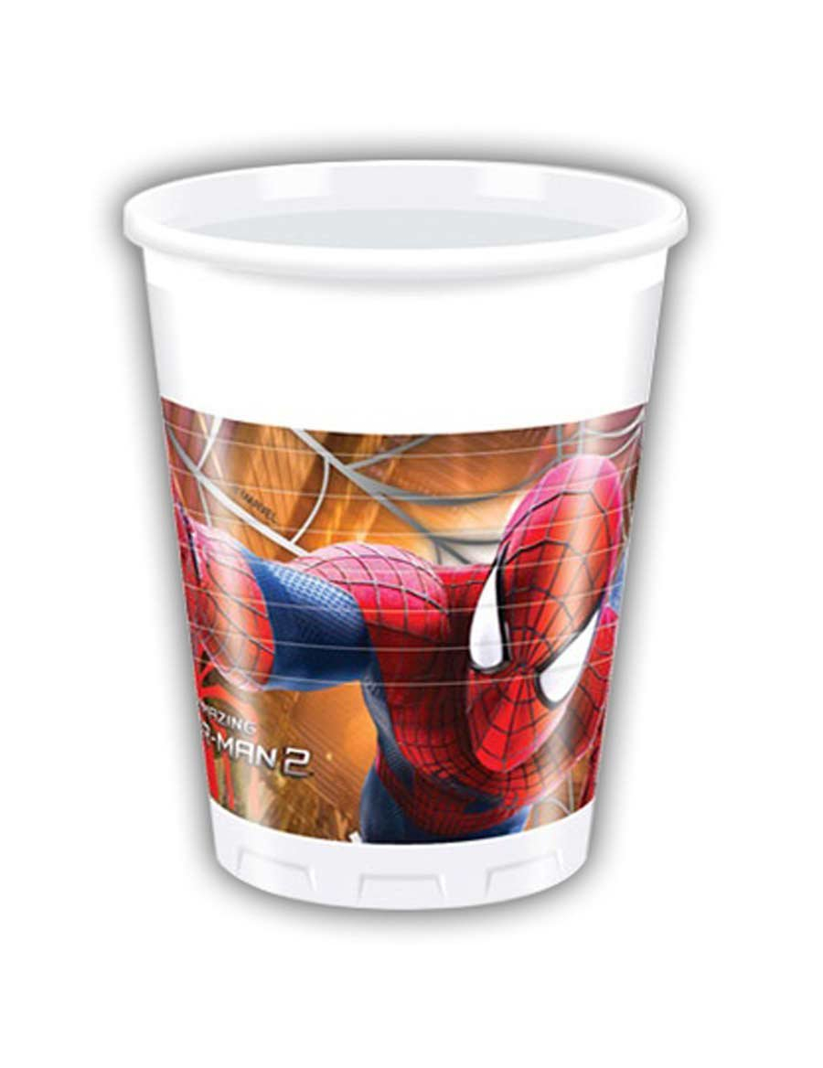 8 Gobelets plastique Amazing Spiderman 2