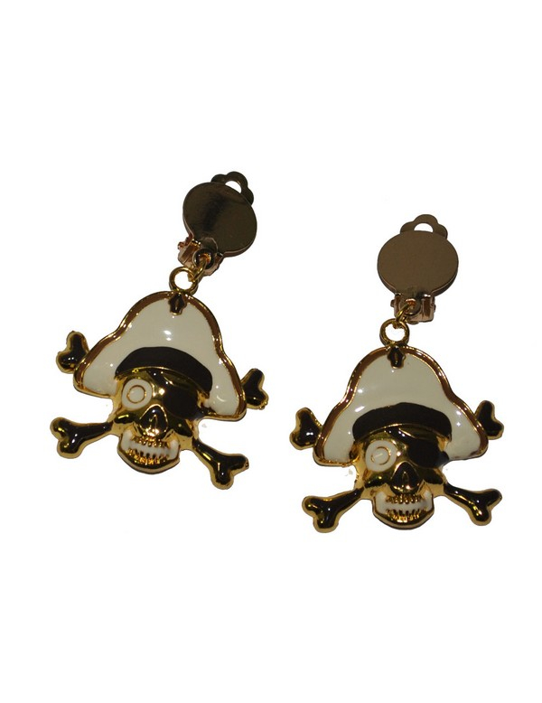 Boucles d'oreilles dorées pirate adulte