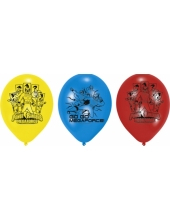 6 Ballons Power Rangers