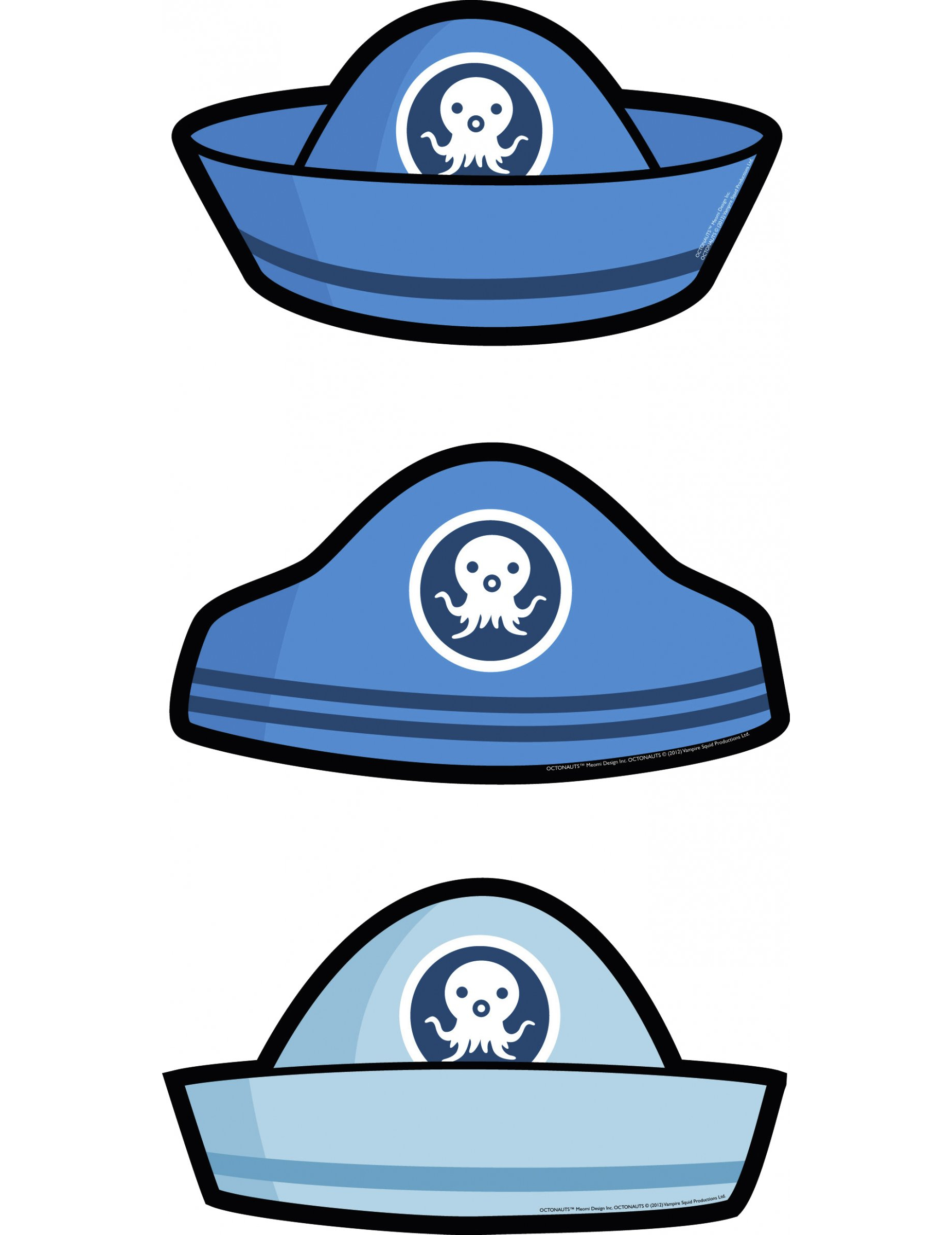 6 Carte d'invitation chapeau Octonauts