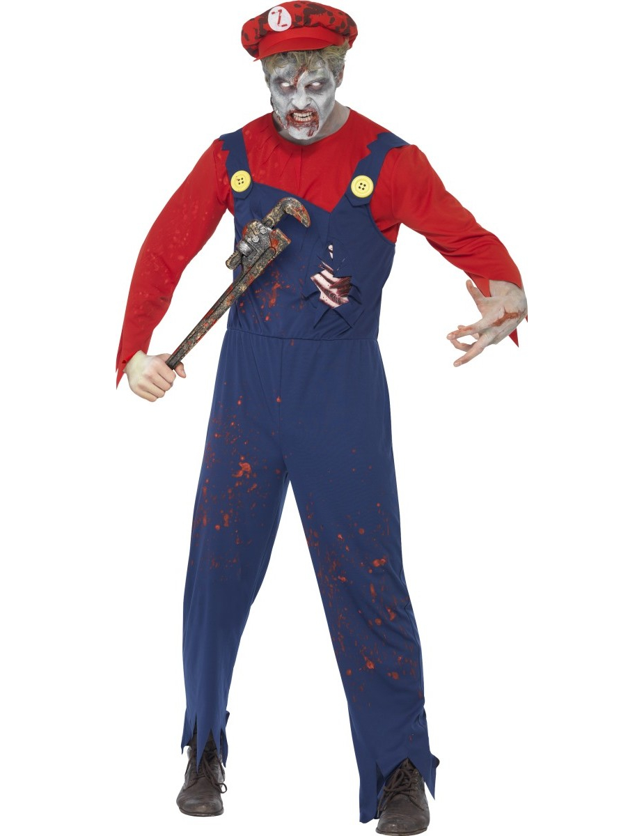 Déguisement zombie plombier homme Halloween