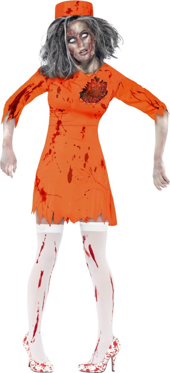 Déguisement zombie prisonnière femme Halloween