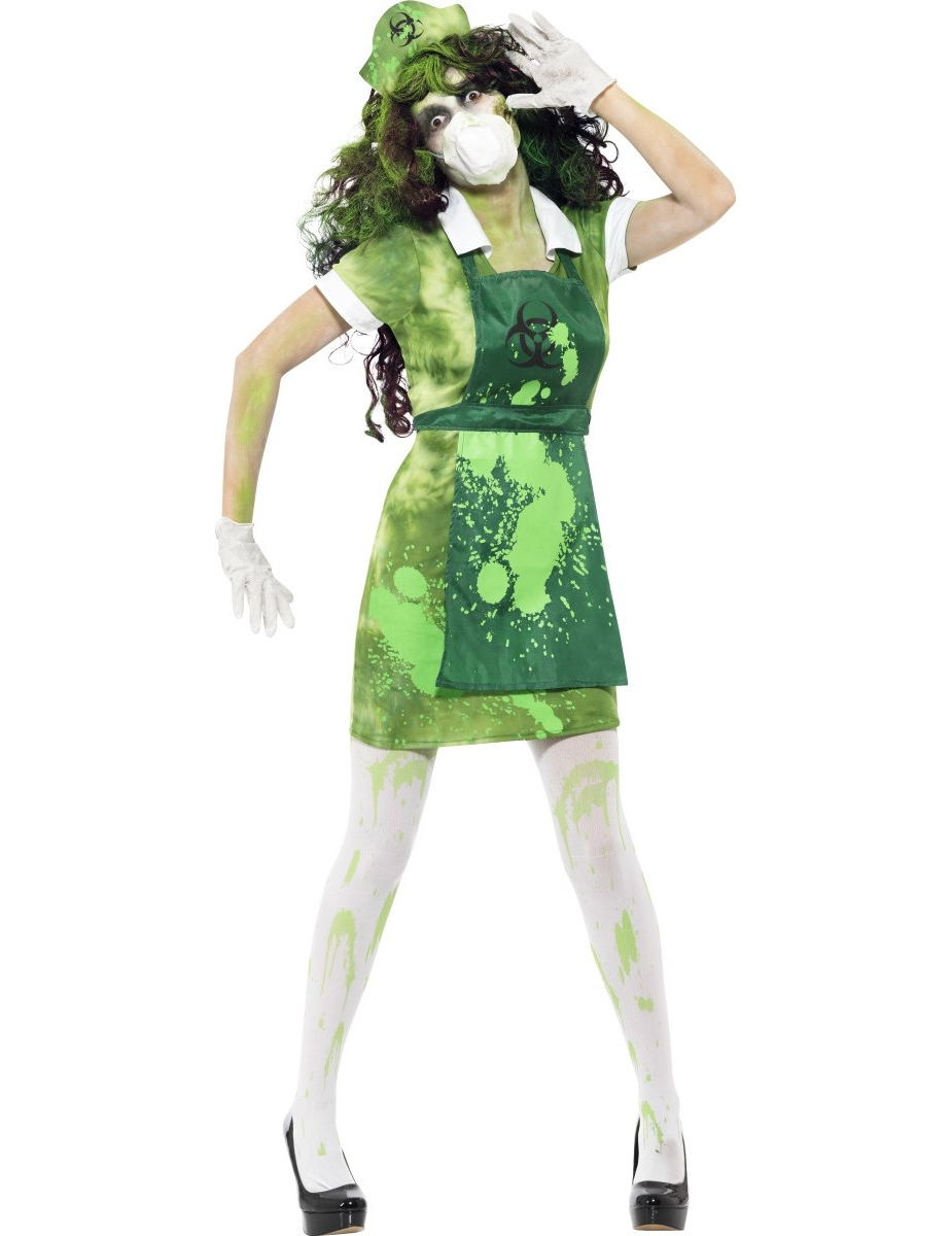 Déguisement zombie chercheur nucléaire femme Halloween
