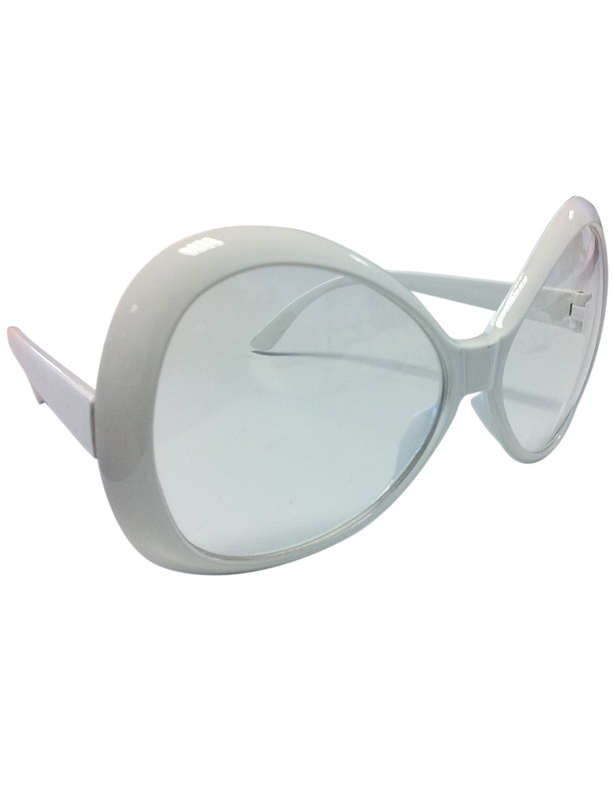 Lunettes disco adulte blanches