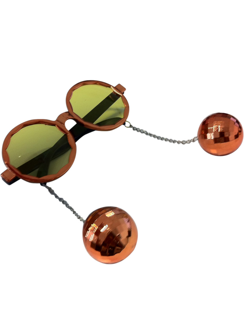 Lunettes disco adulte orange