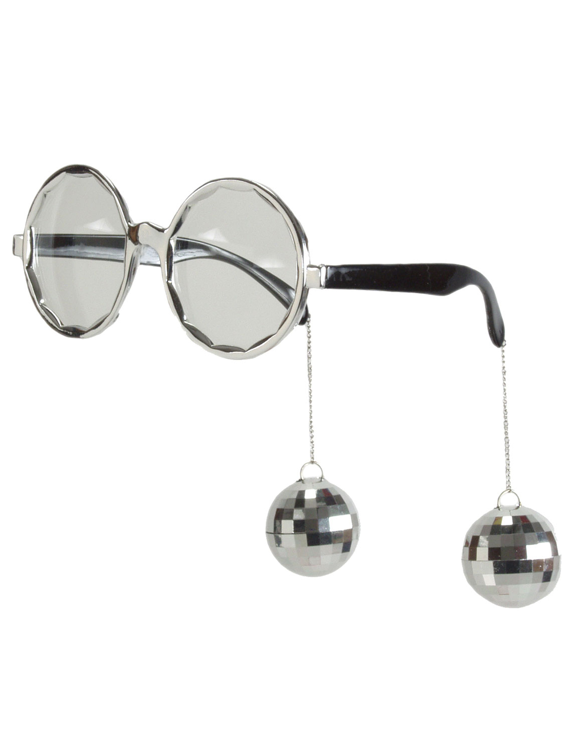 Lunettes disco adulte argent