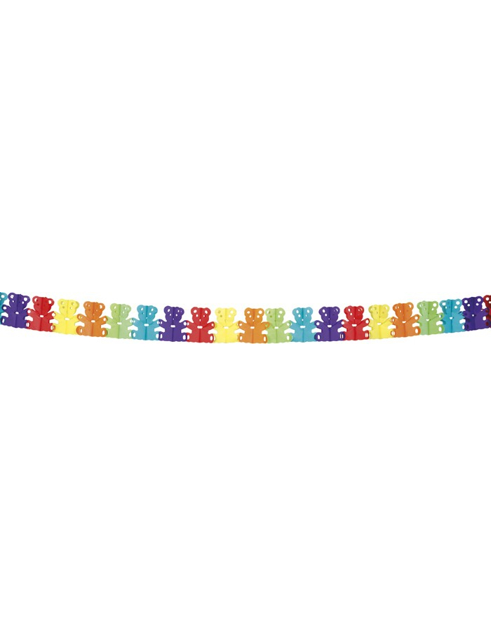 Guirlande multicolore papier nounours 4 mètres