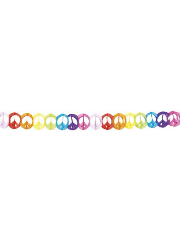Guirlande multicolore papier hippie 4 mètres