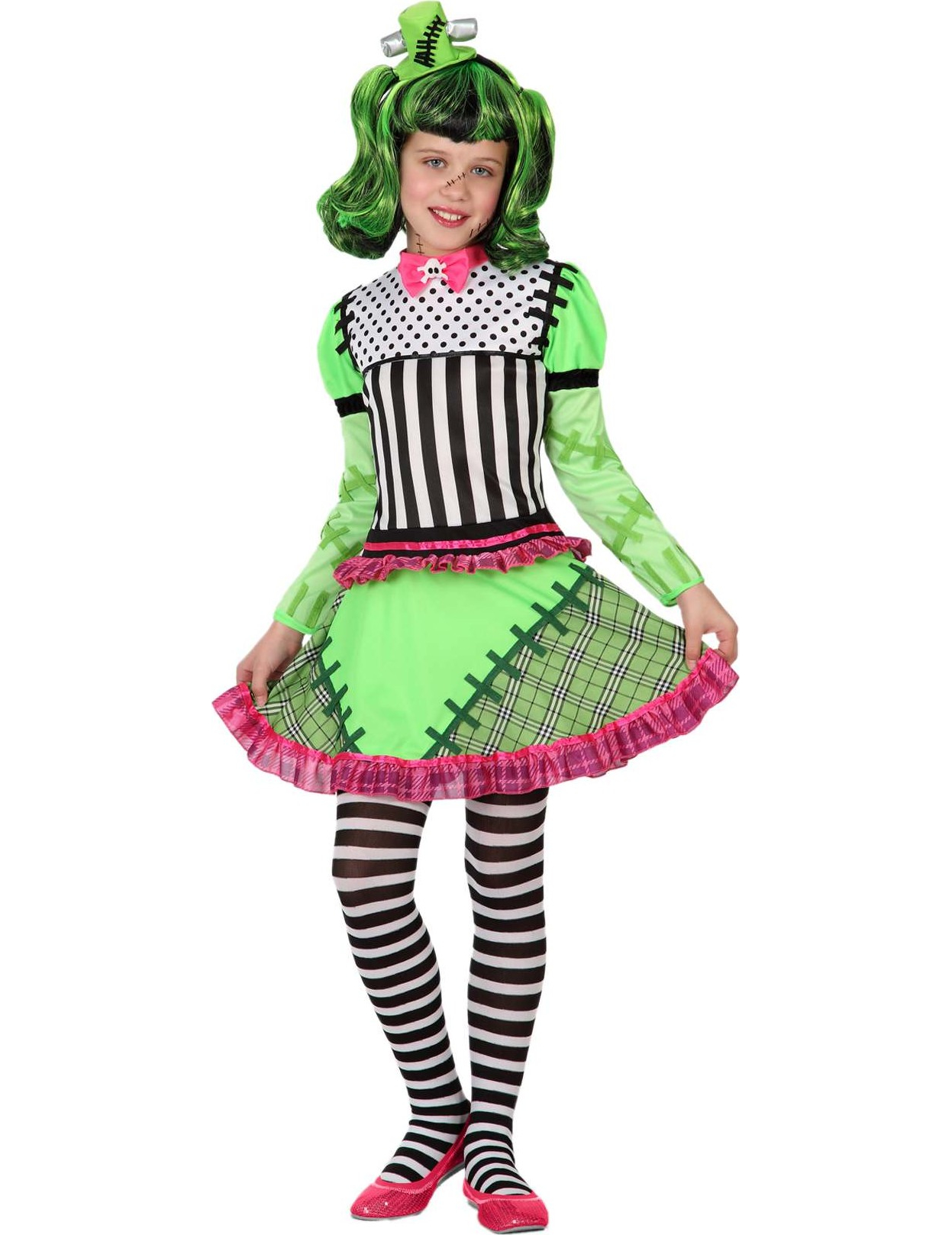 Déguisement monstre vert fille Halloween