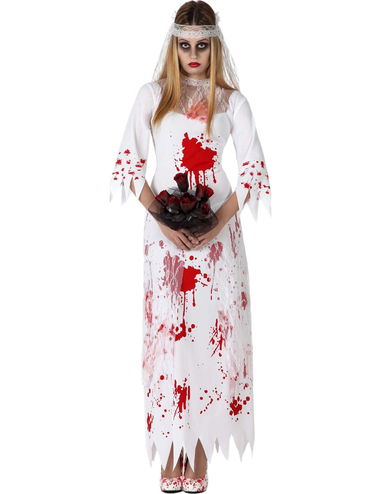 Déguisement mariée ensanglantée femme effrayante Halloween