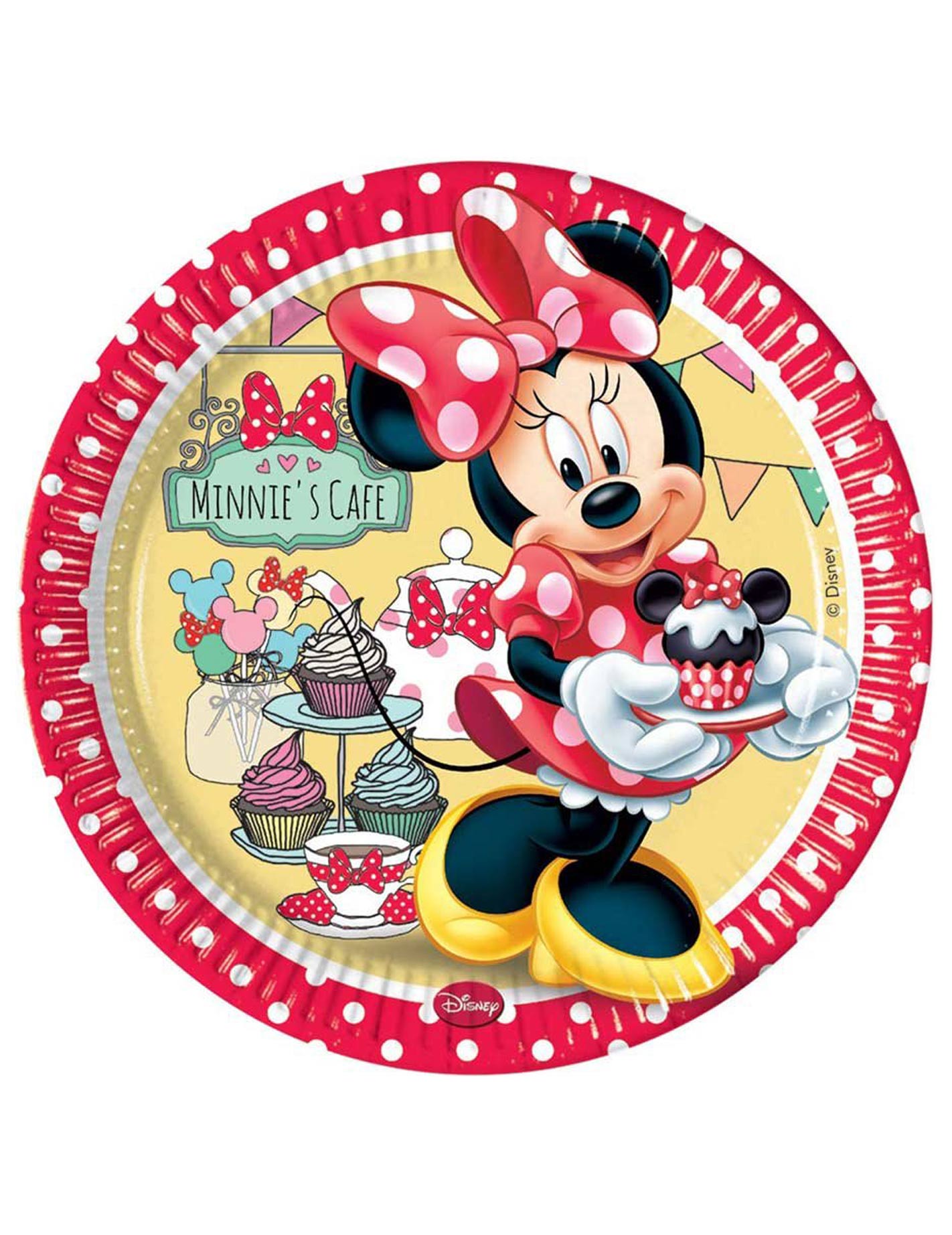 8 Assiettes Minnie café