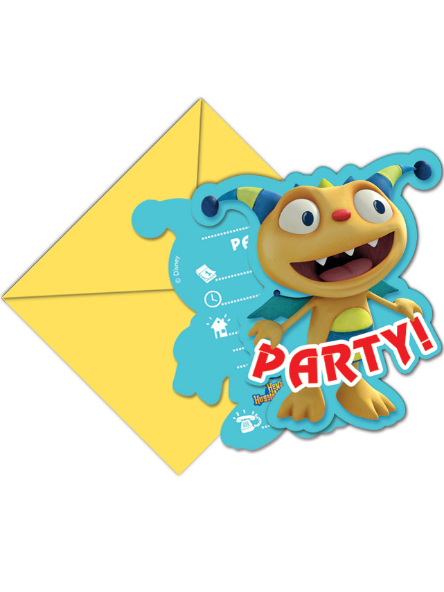 6 Cartes d'invitation avec enveloppes Henry Câlimonstre