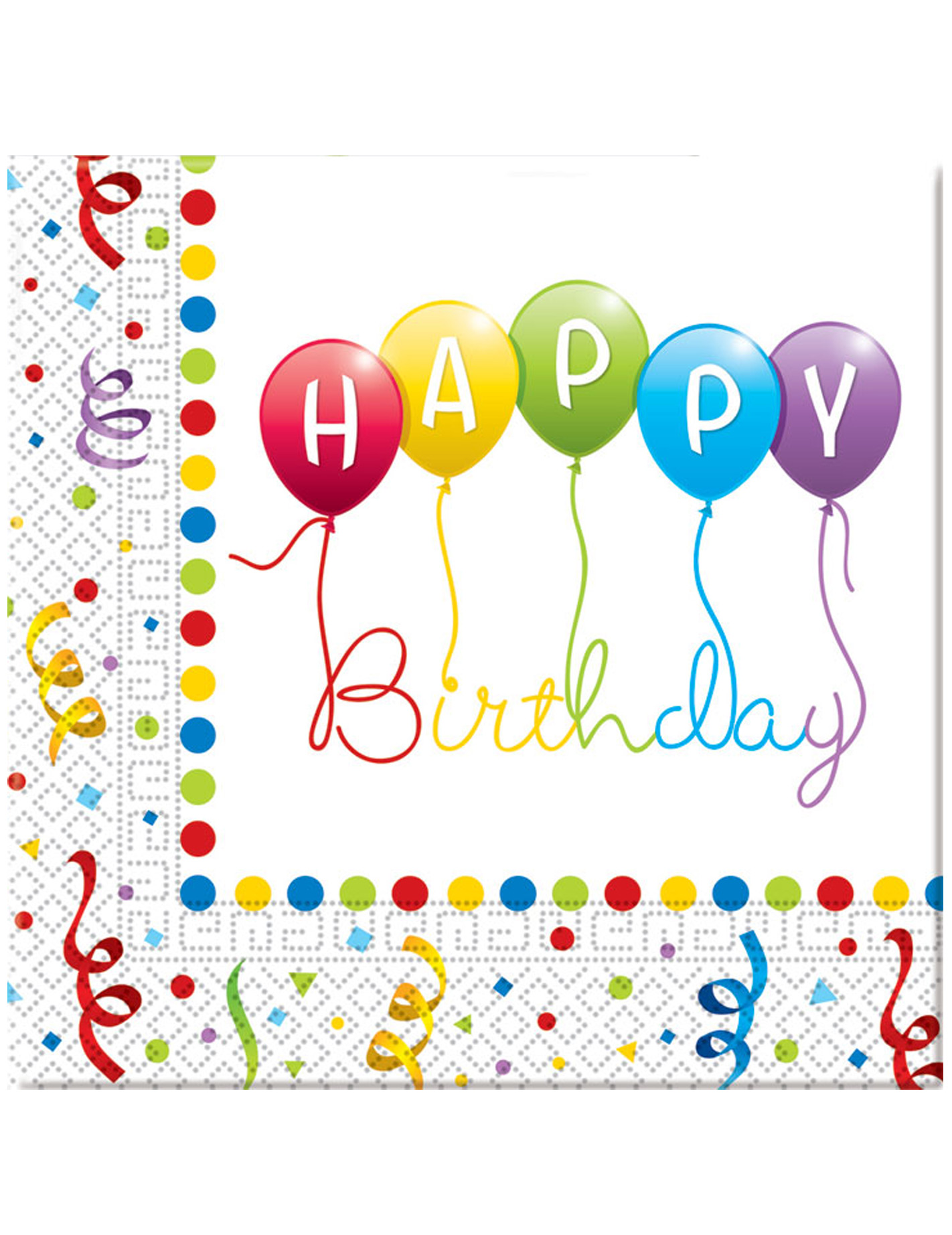 20 serviettes en papier happy birthday 33 x 33 cm décoration festive