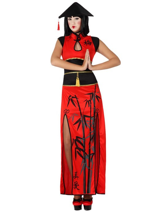 Déguisement chinoise rouge femme