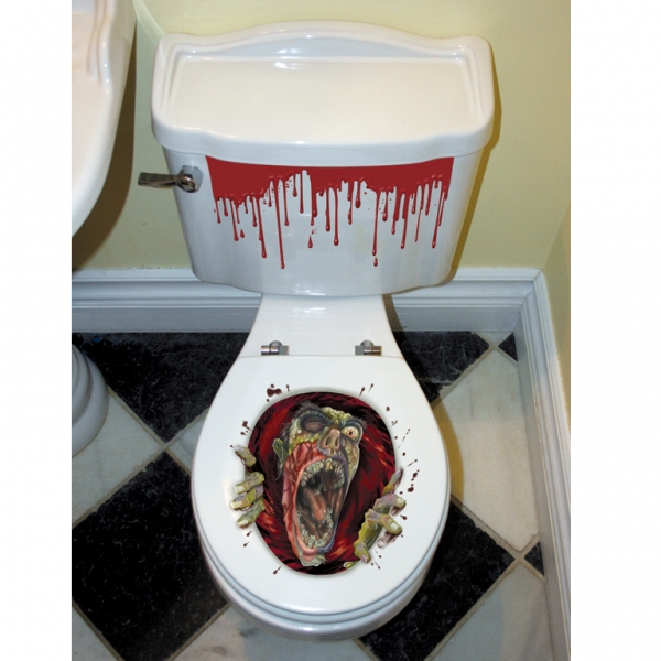 Décoration autocollante pour abattant de wc Halloween