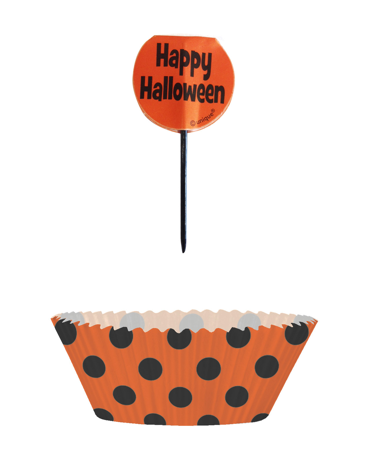 Moules à cupcakes et pics de décoration Halloween