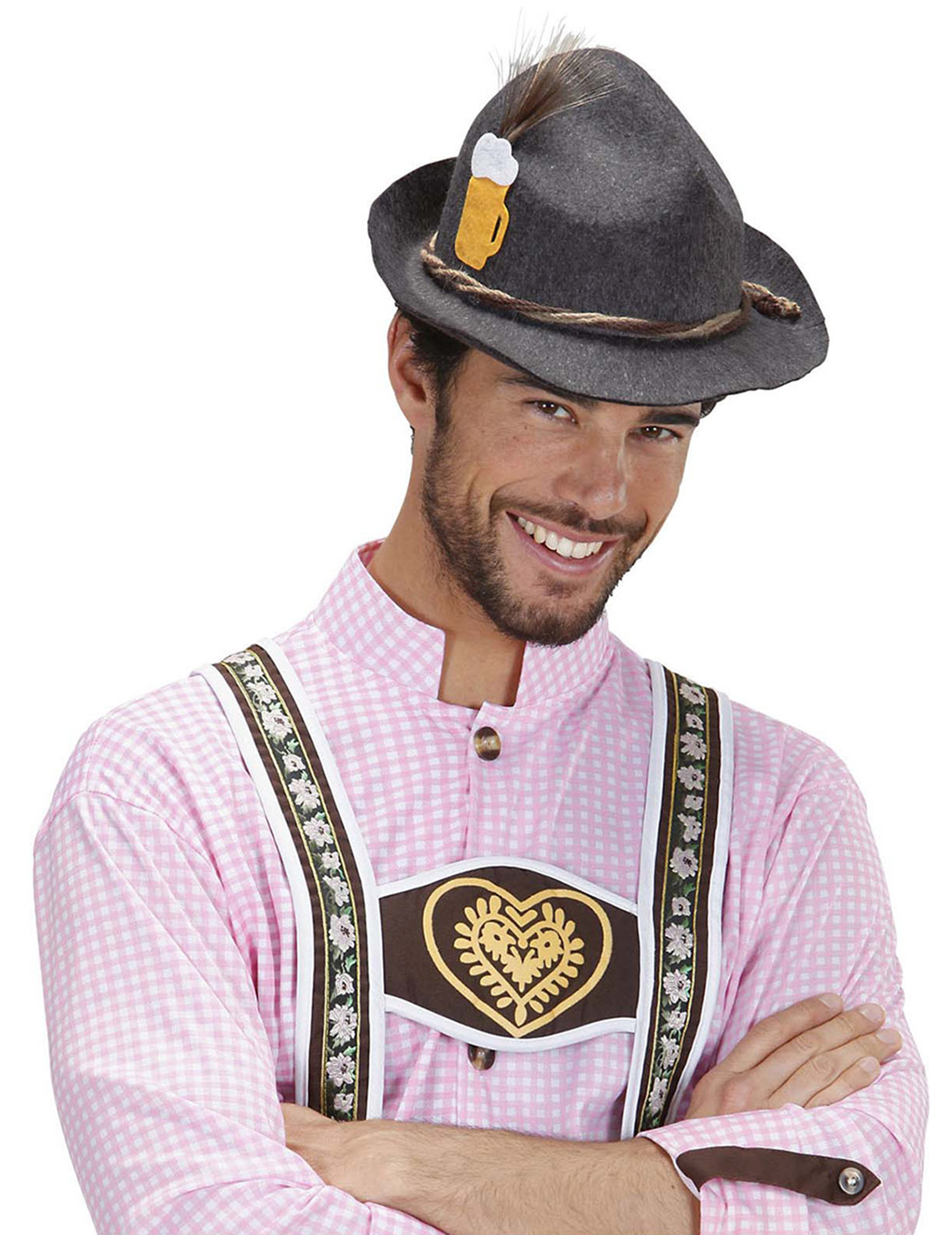 Chapeau bavarois gris adulte