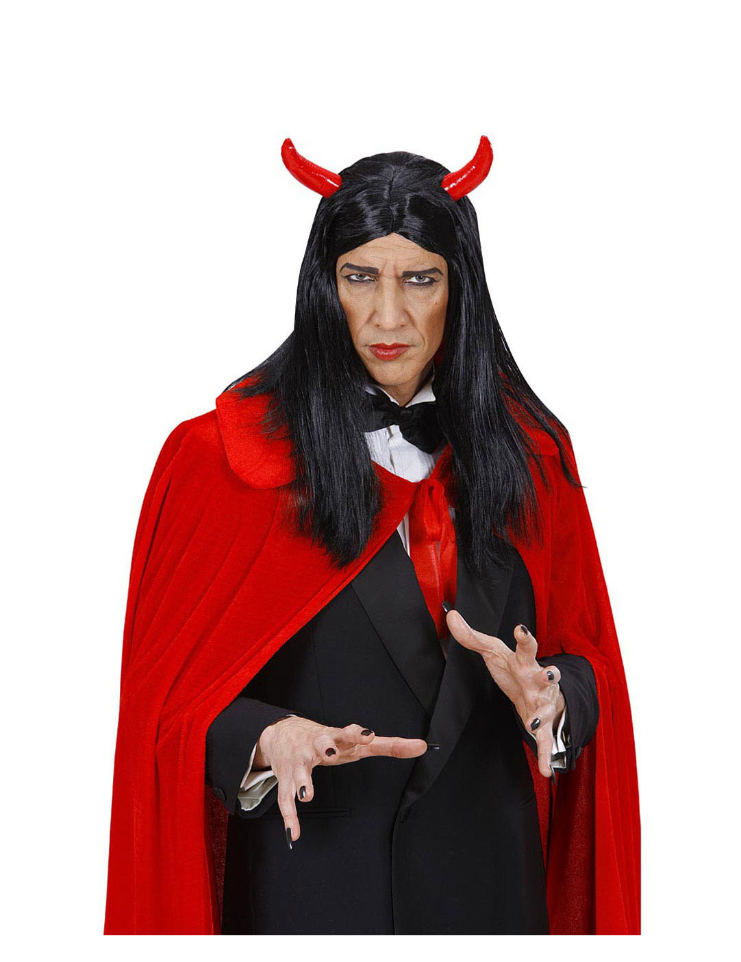 Perruque démon noir adulte Halloween