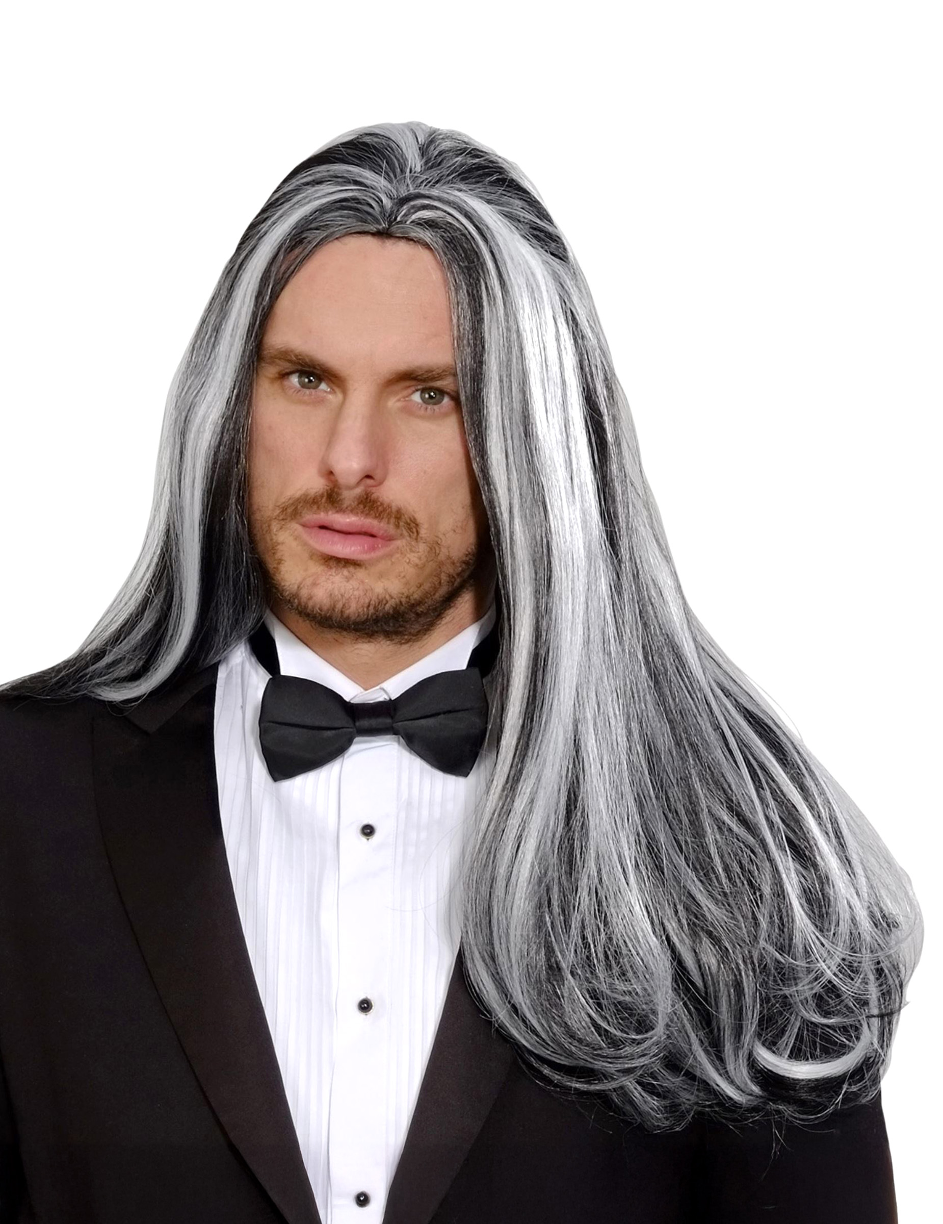 Perruque longue vampire bicolore adulte Halloween