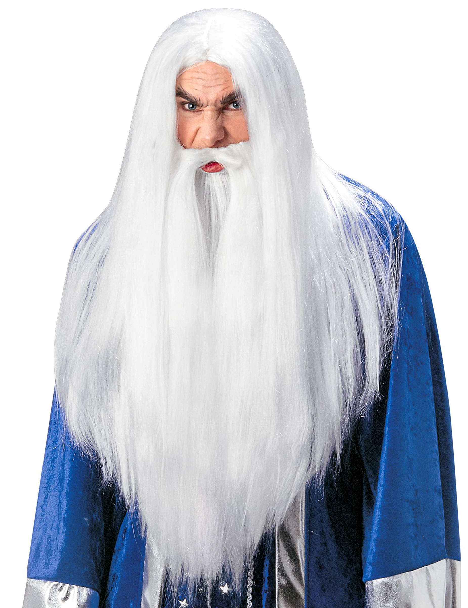 Perruque magicien avec barbe adulte