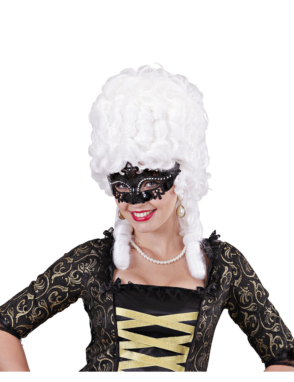 Loup vénitien strass noir adulte
