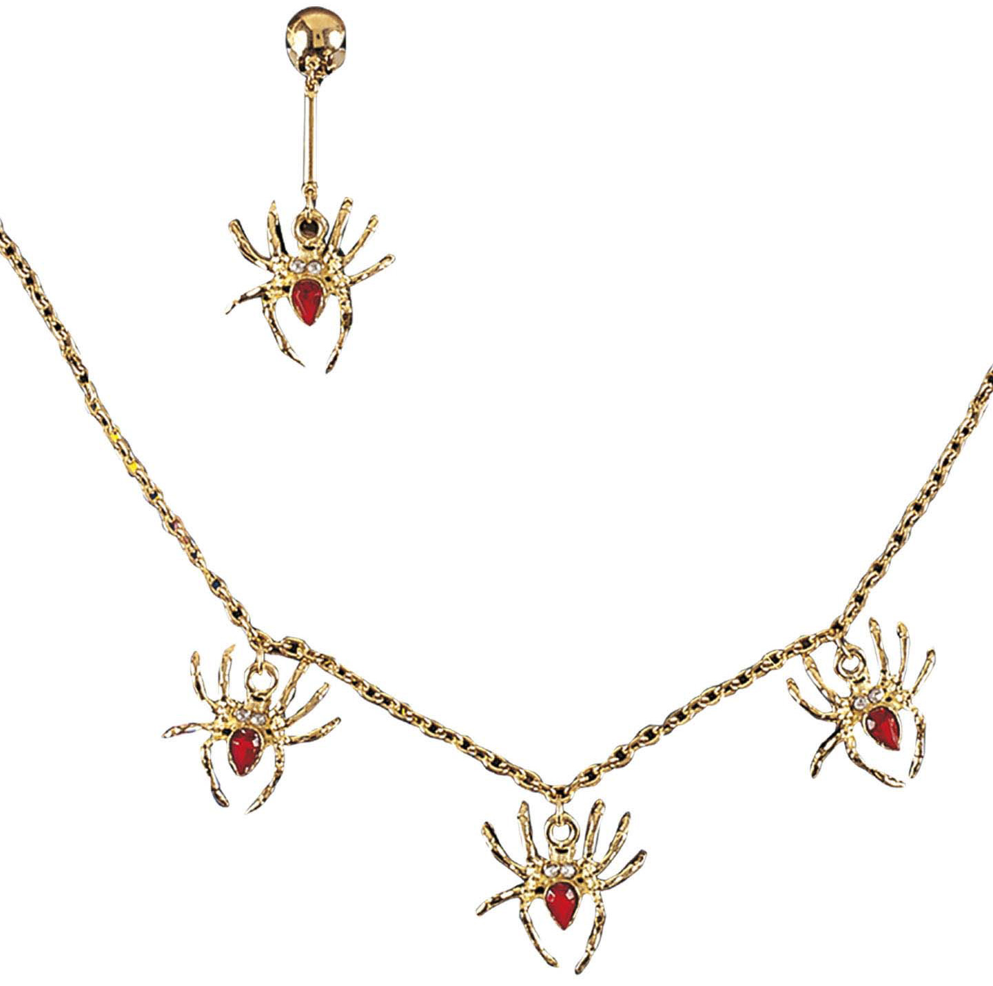 Set bijoux araignée adulte Halloween