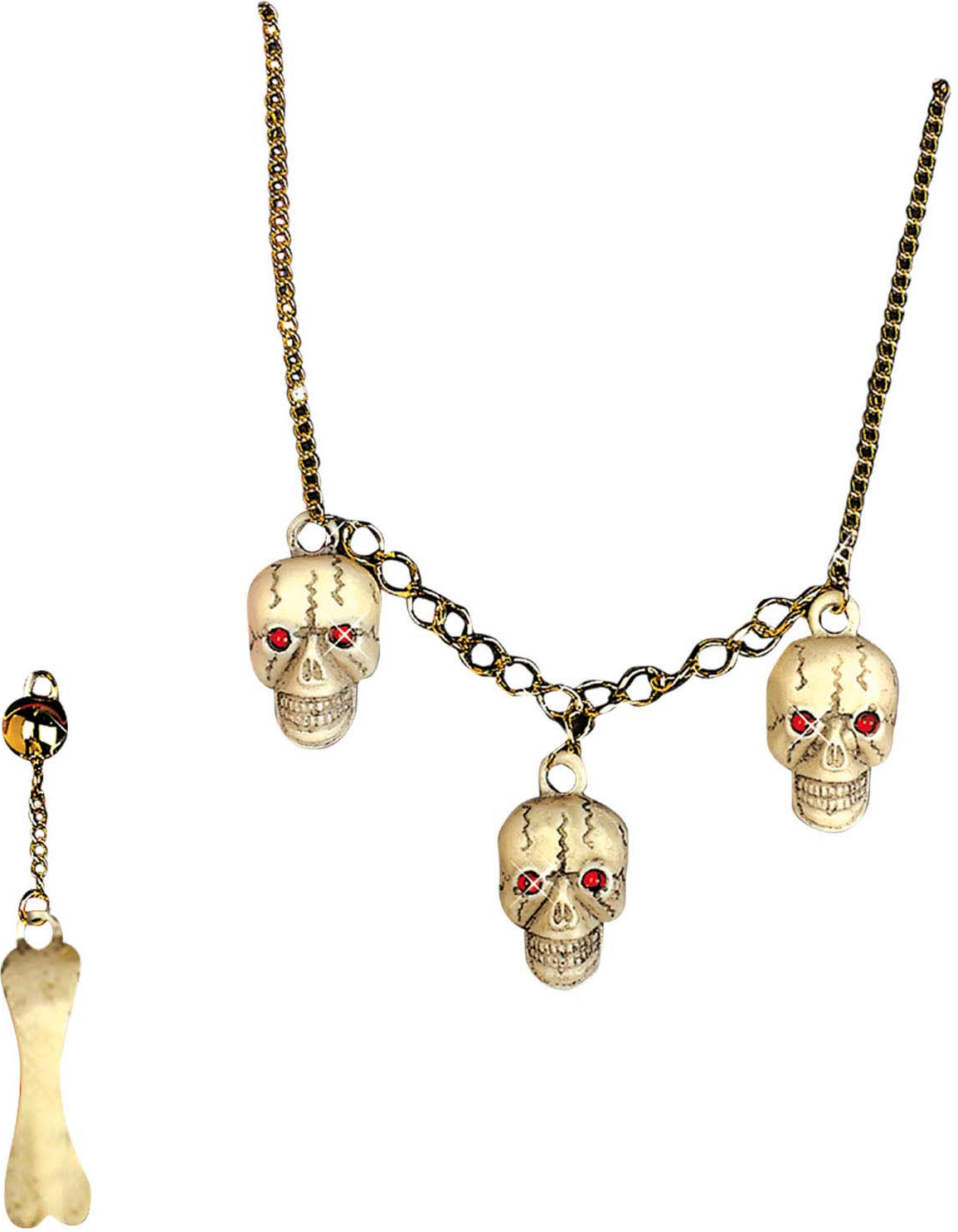 Set bijoux crâne adulte Halloween