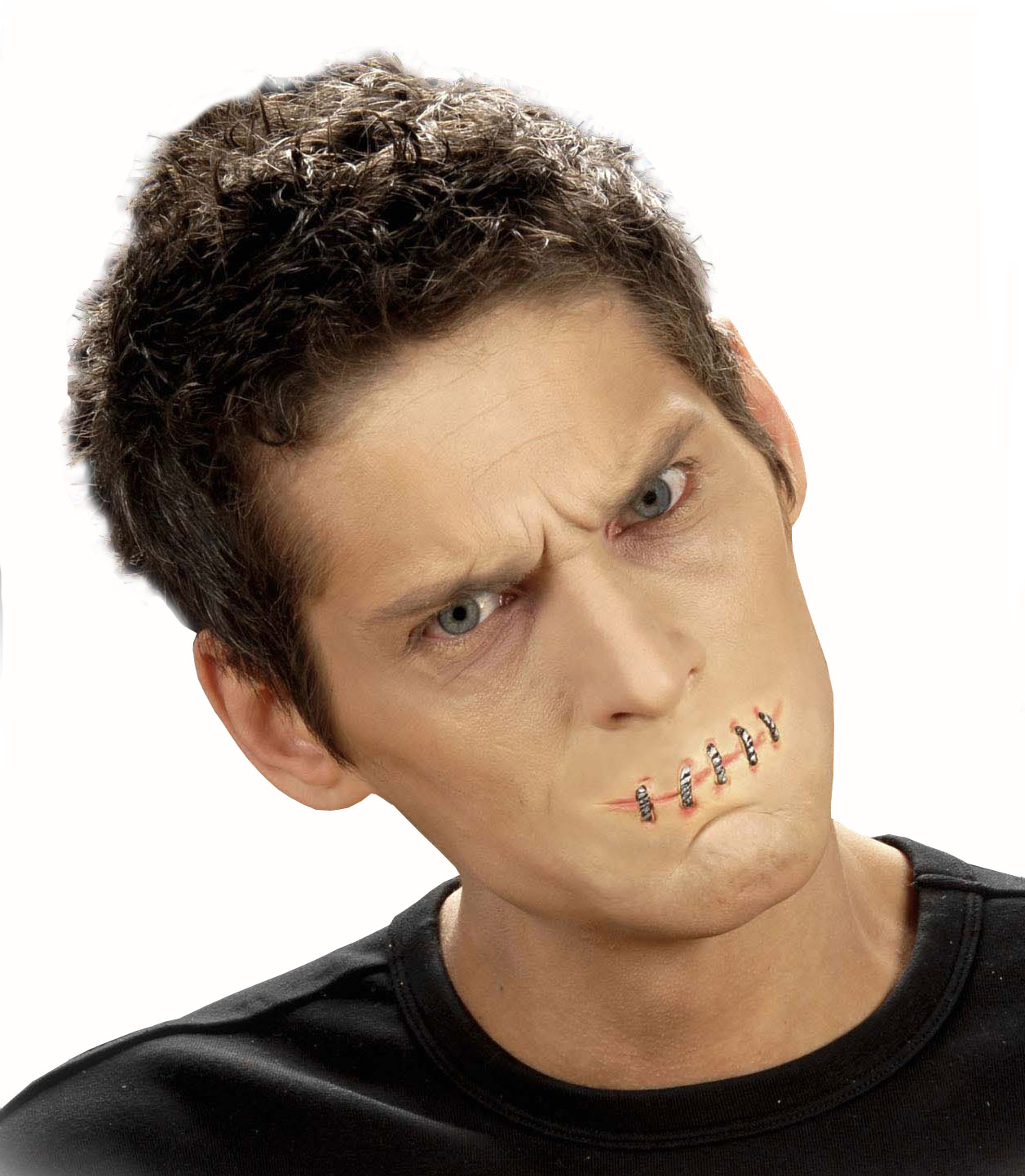 Fausse plaie bouche cousue adulte Halloween