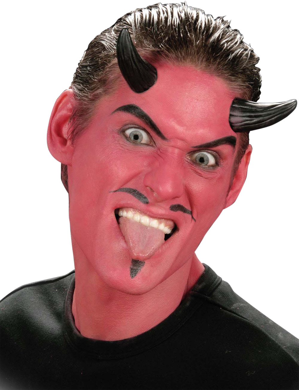 Fausses cornes de démon noirs adulte Halloween