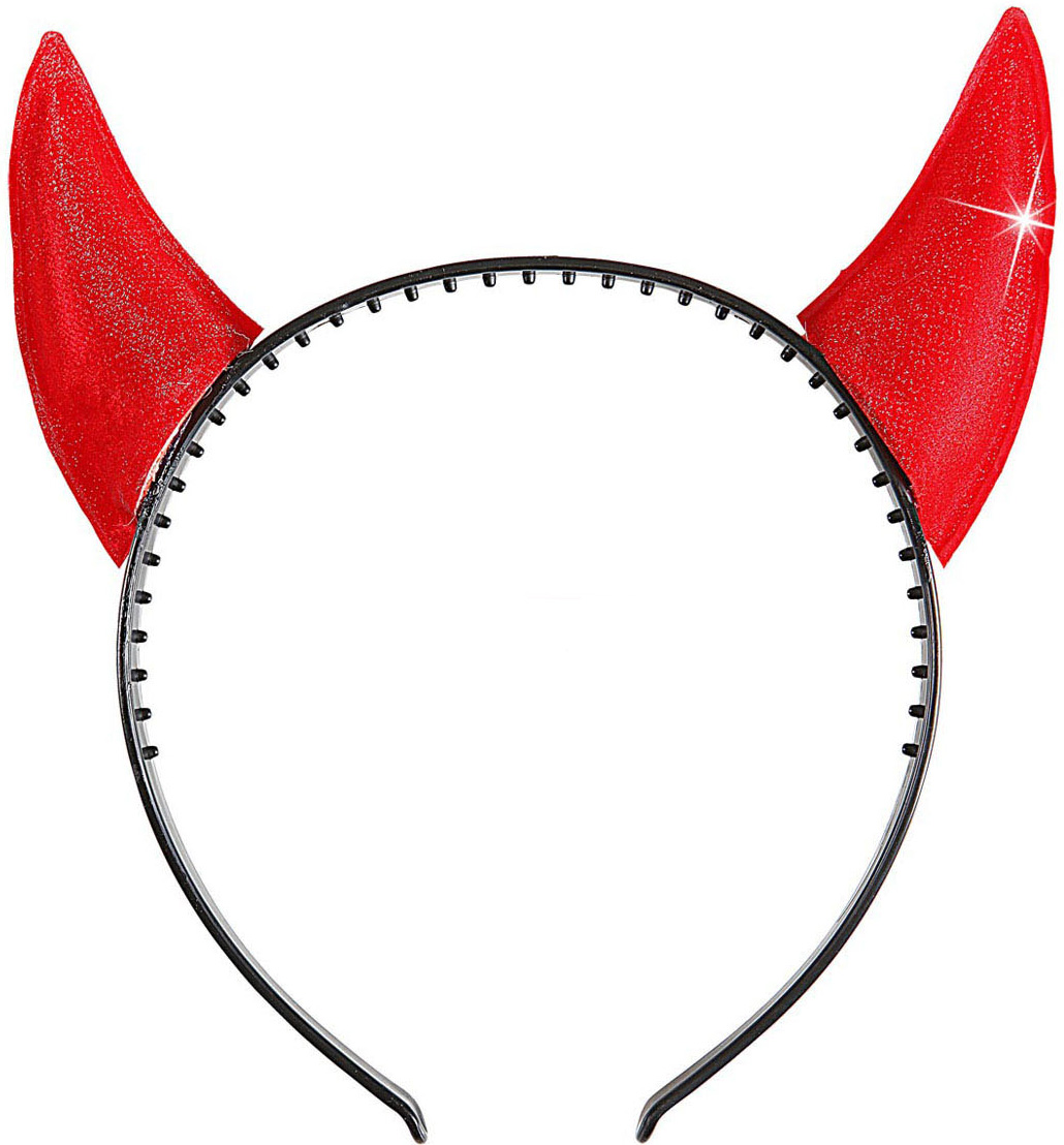 Serre-tête cornes diable réflechissantes adulte Halloween