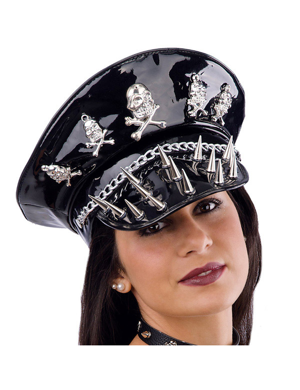 Casquette punk noire adulte