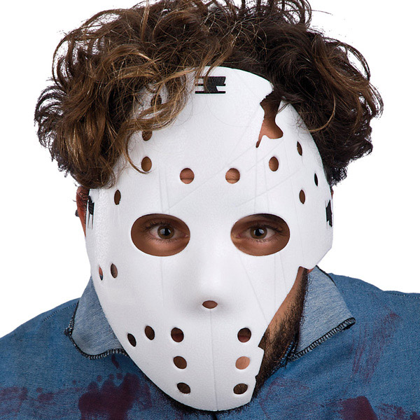 Masque hockey blanc adulte