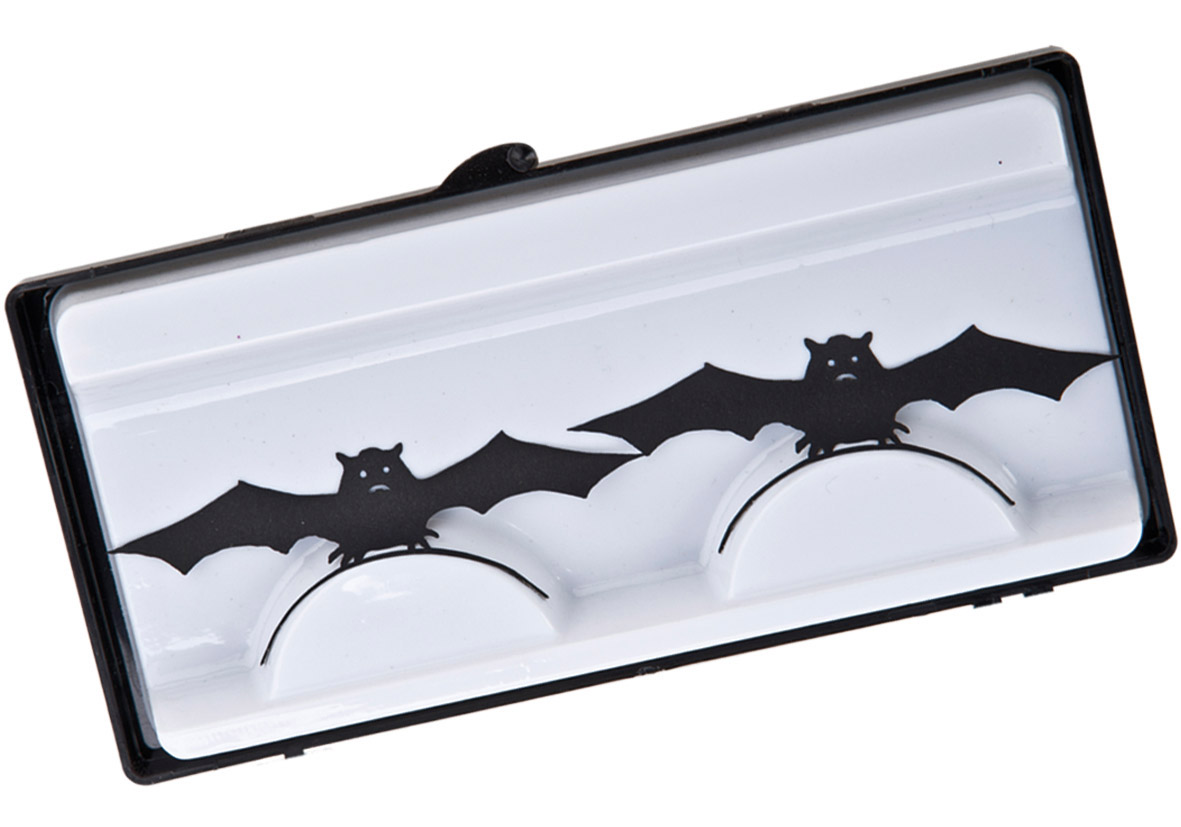 Faux cils courts noirs chauve-souris adulte