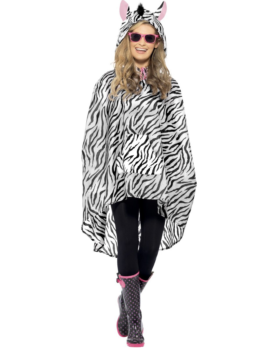 Poncho zèbre adulte