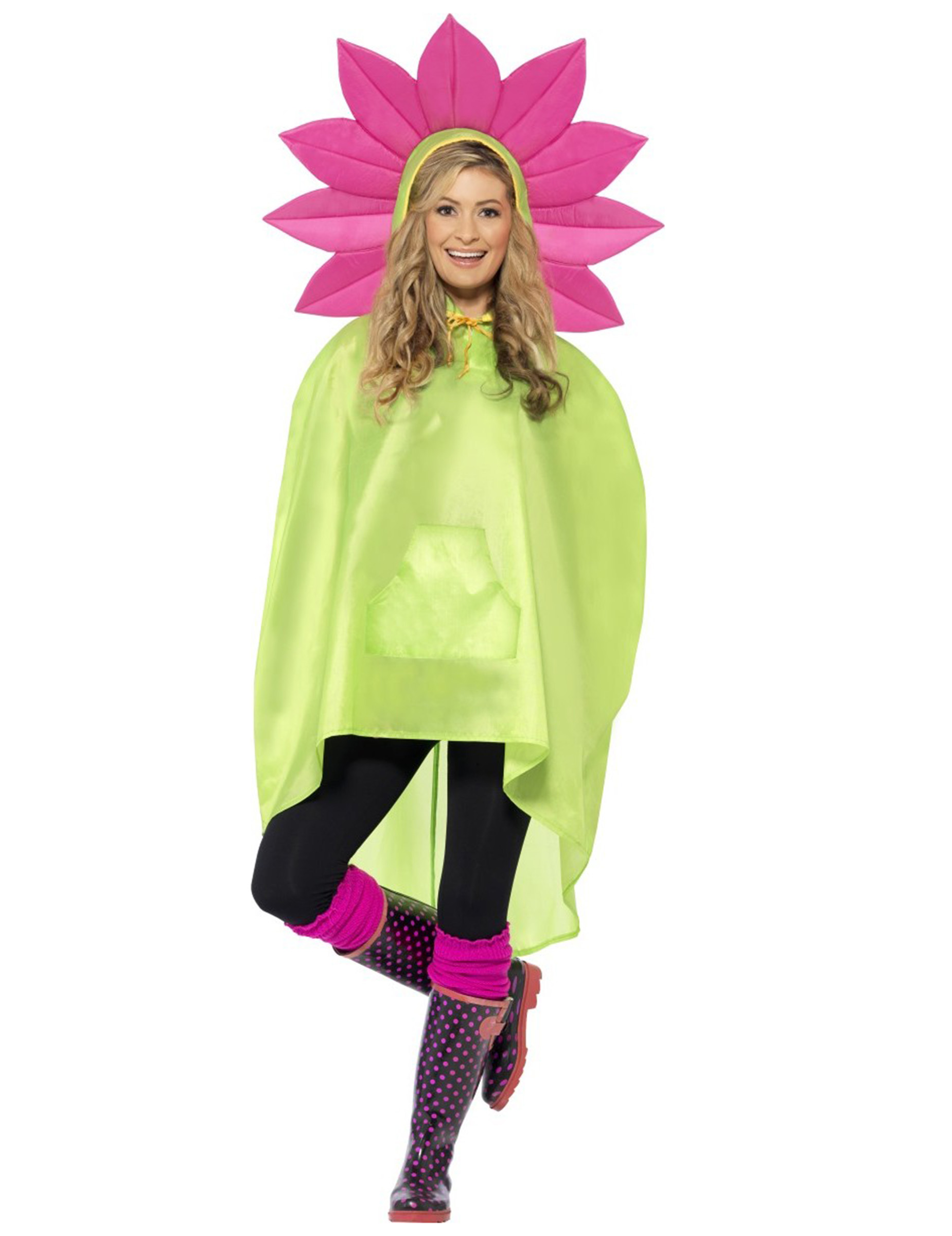 Poncho fleur adulte
