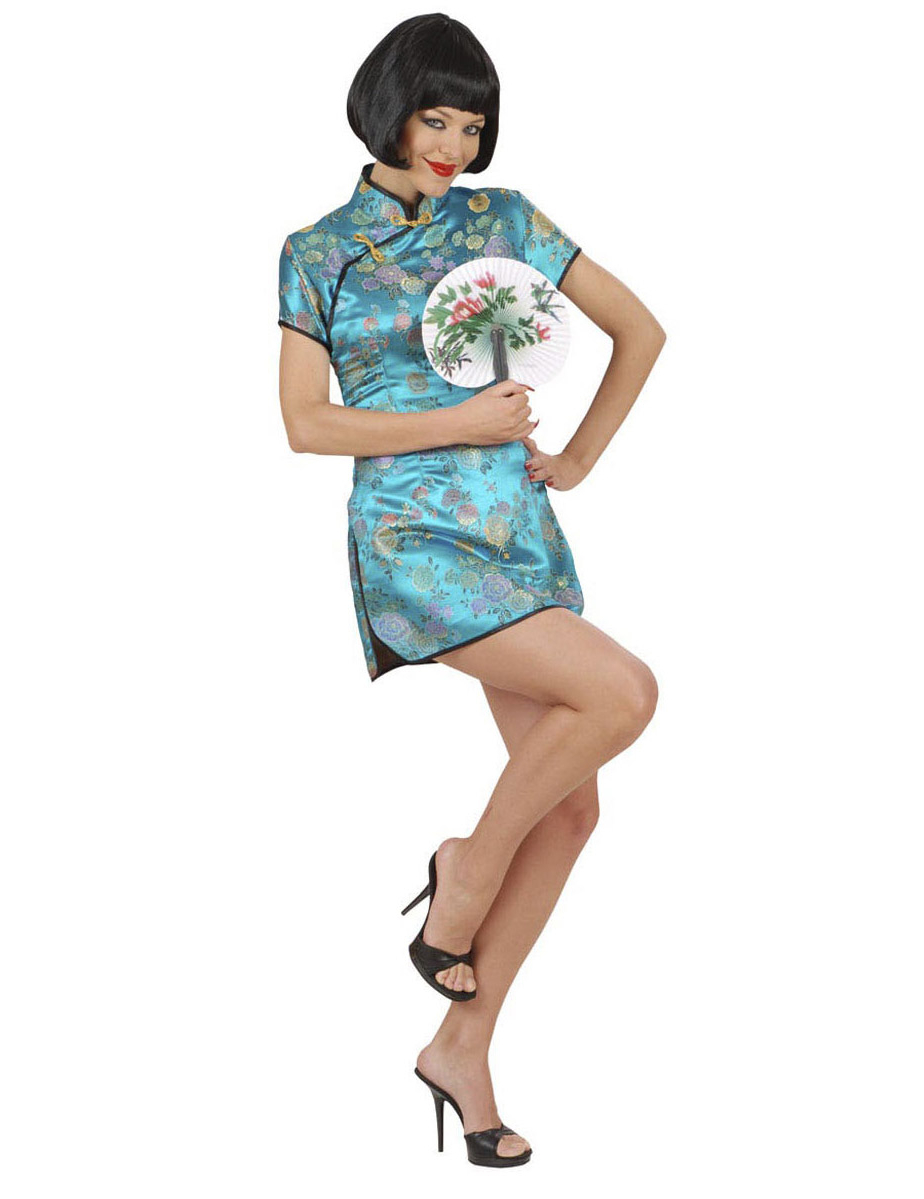 Déguisement chinoise bleu femme