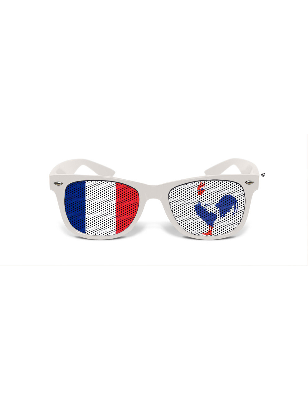 Lunettes humoristiques blanches France
