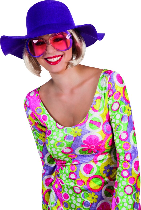 Chapeau estival violet femme