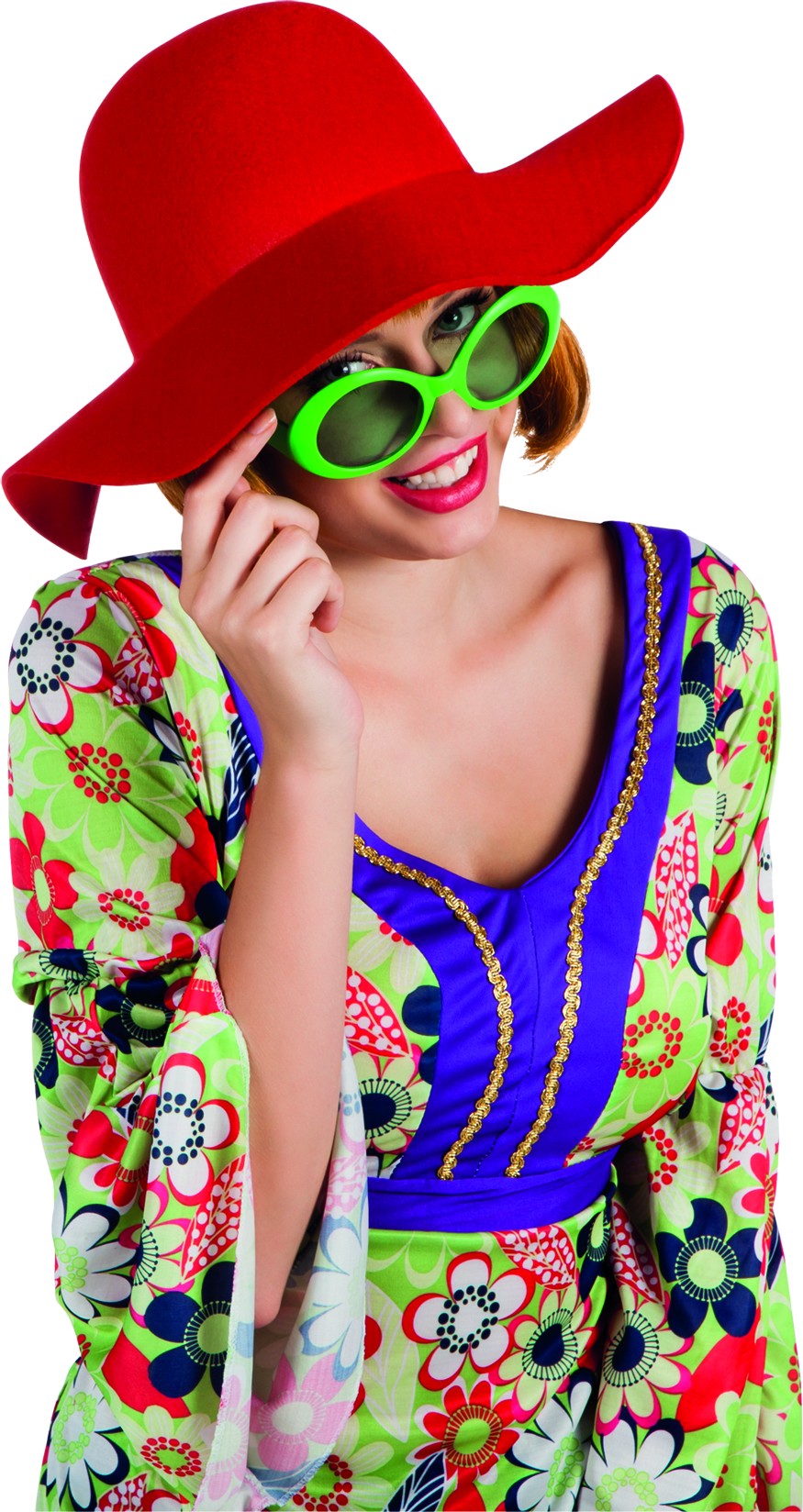 Chapeau estival rouge femme