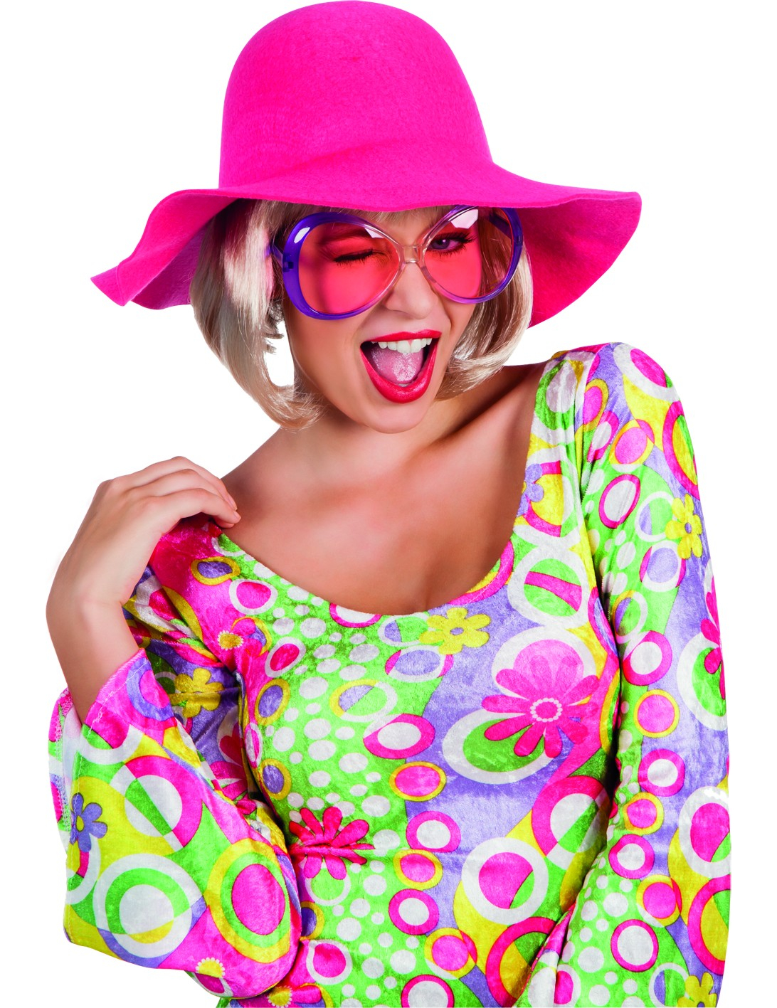 Chapeau estival rose femme