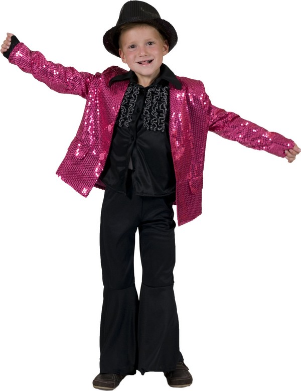 Veste brillante rose enfant