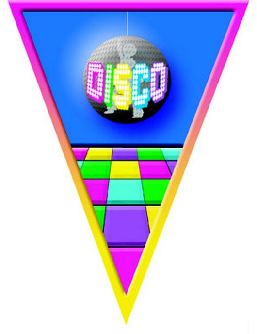 Guirlande fanions disco 5 mètres