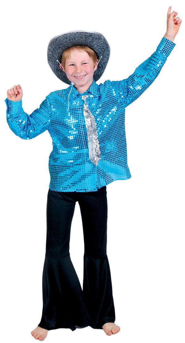 Chemise disco bleue garçon